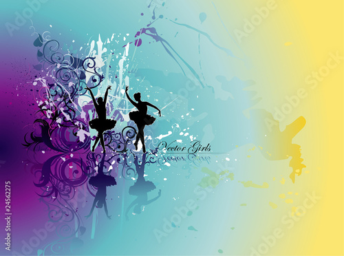 Ballet dancing vector