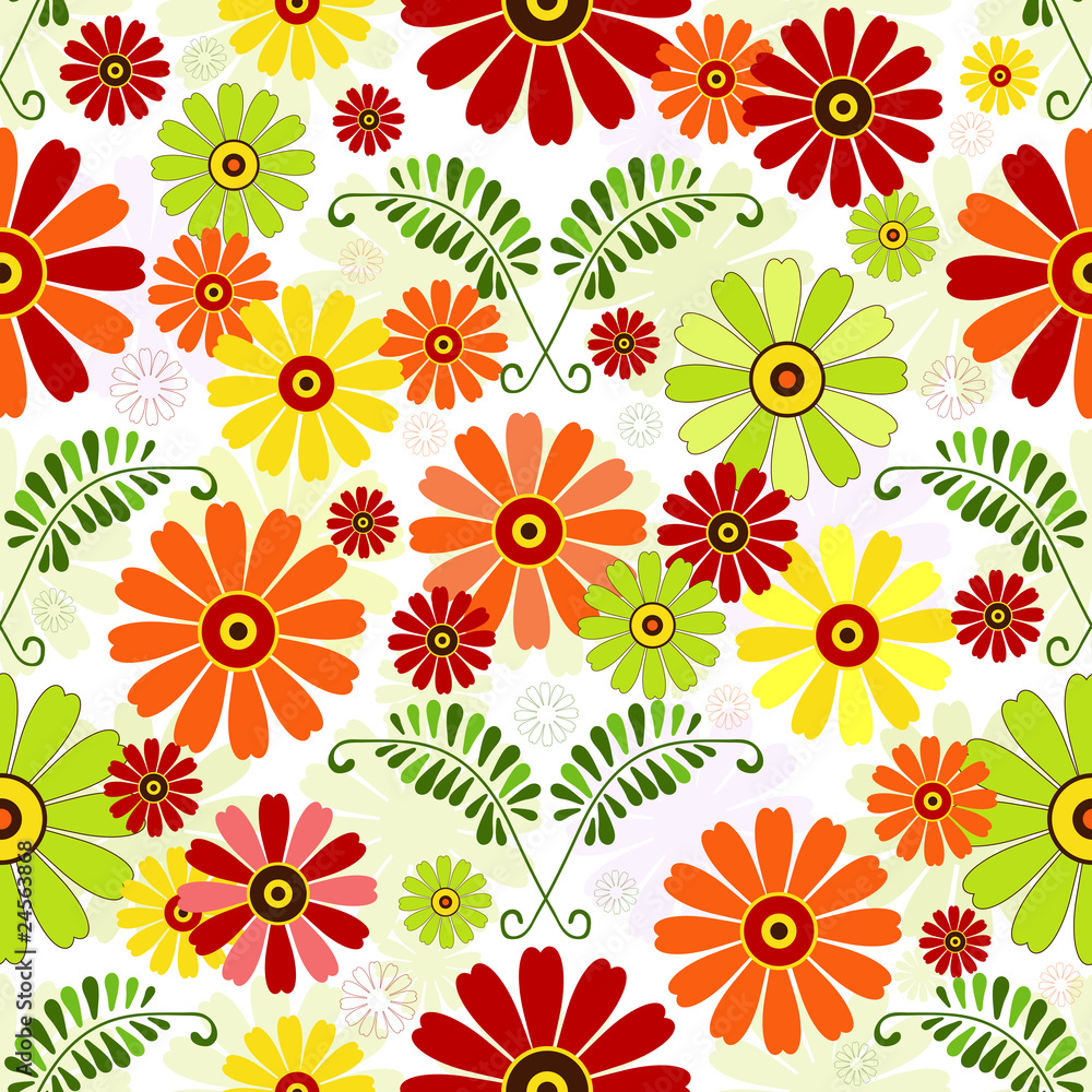 Seamless floral white pattern Seamless floral white pattern