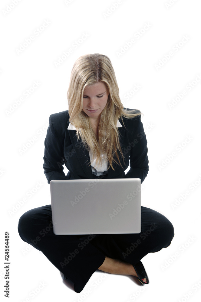 Energetic business woman with notepad Energetic business woman with notepad