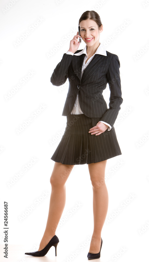 Fototapeta premium telephoning businesswoman