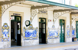 tiles (azulejos) at railway station of Pinhao, Douro Valley, Por