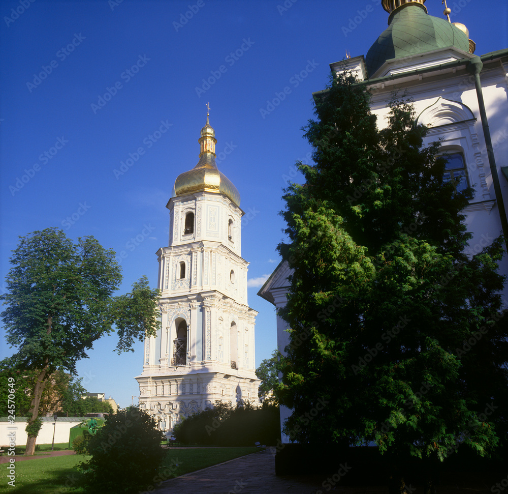 Belltower of St. Sophia cathedral. Kyiv, Ukraine.