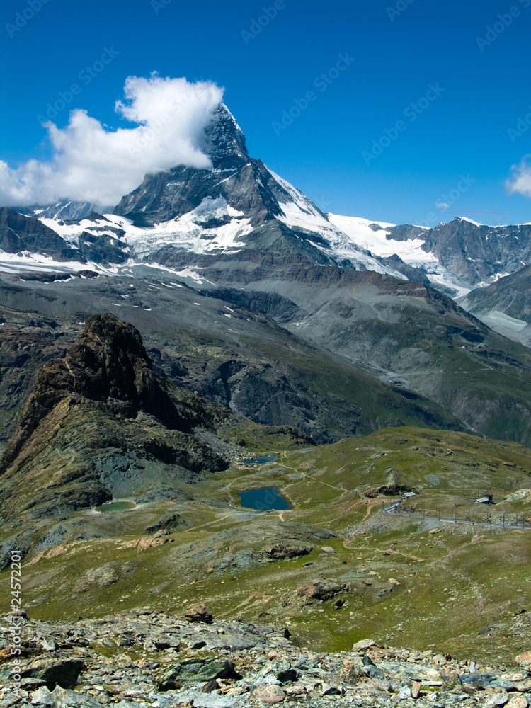 Matterhorn (Monte Cervino) mountain in Switzerland Alps