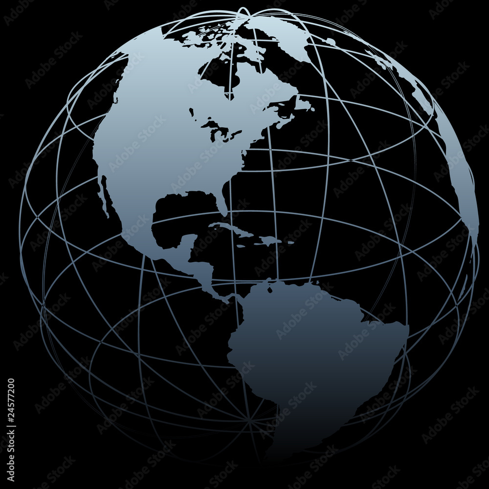 Map Of The World Black And White With Latitude And Longitude