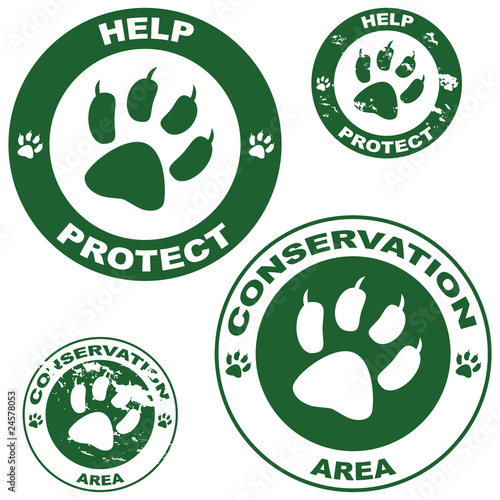 Conservation stickers