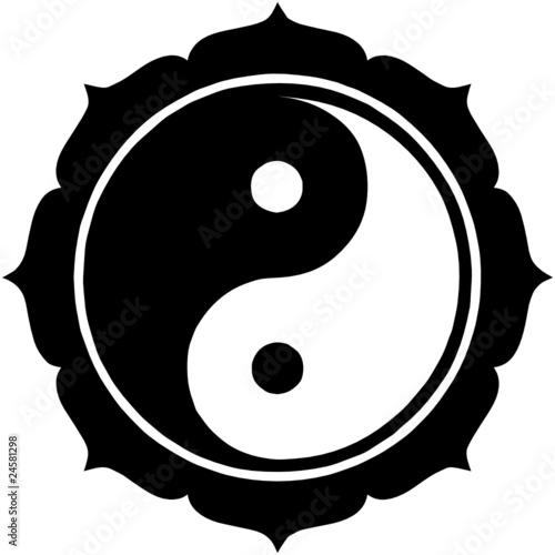 Lotus Yin Yang Sign