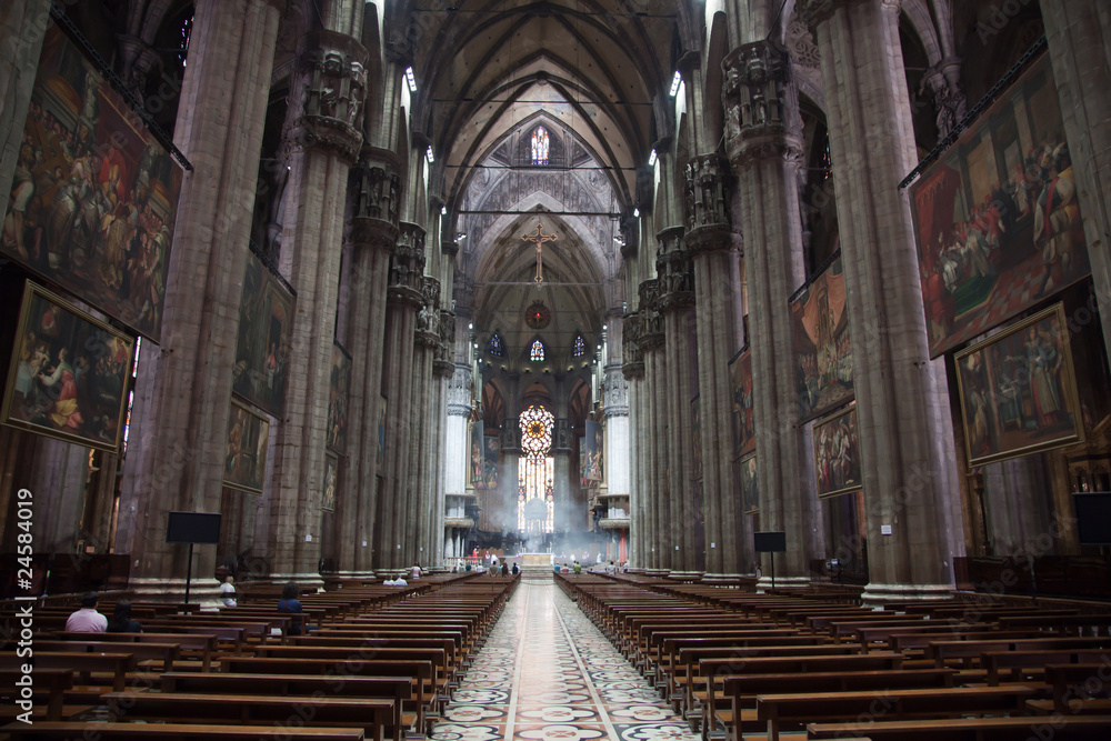 Interior View of Milan Cathedral