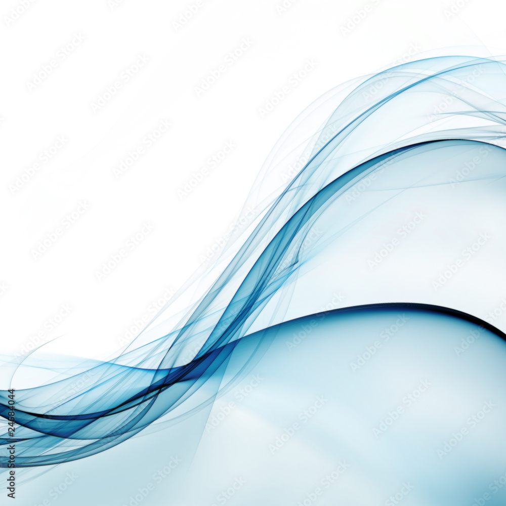Fototapeta premium blue waves isolated on white background