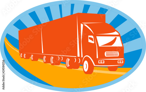 container van truck and trailer