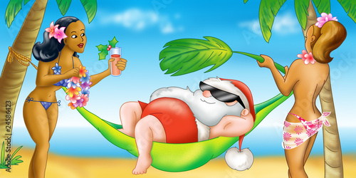 Babbo Natale in vacanza alle Hawaii photo