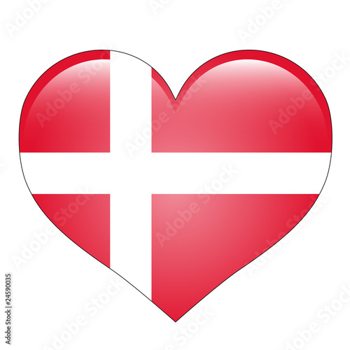 Herz Flagge - Dänemark