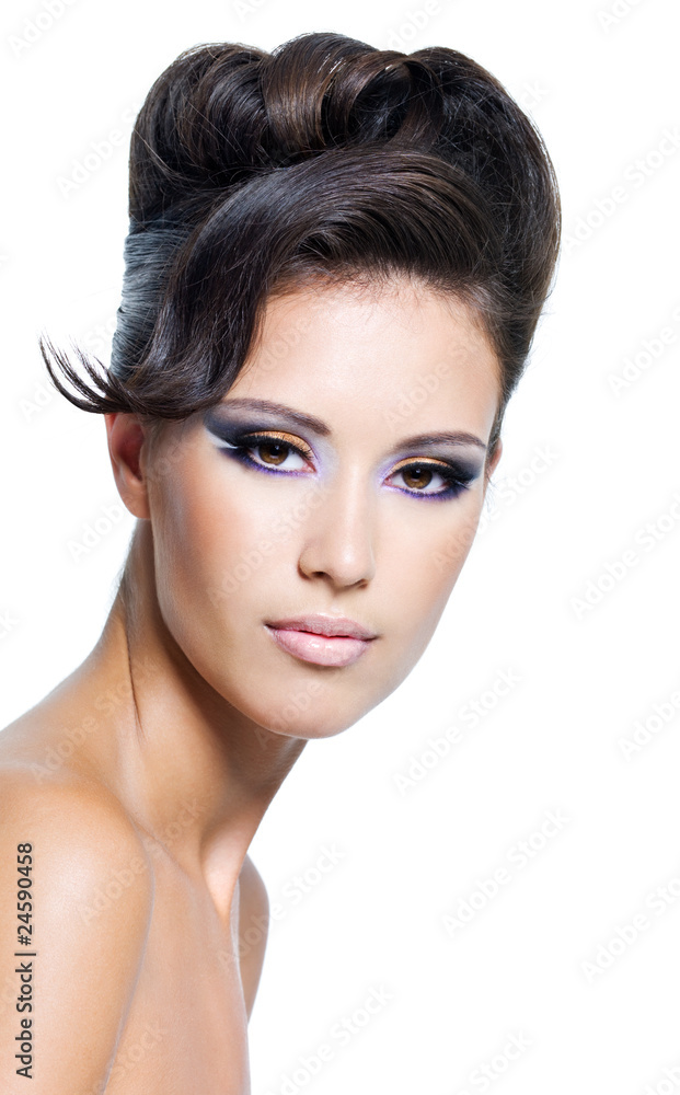 glamour woman with modern hairstyle glamour woman with modern hairstyle