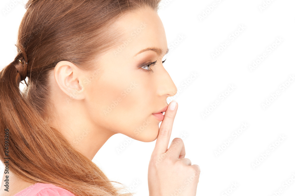 finger on lips finger on lips