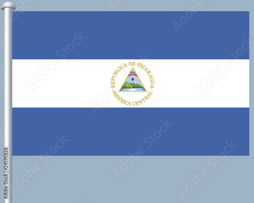 Flaggenserie-Mittelamerika-Nicaragua