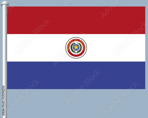 Flaggenserie-Suedamerika-Paraguay