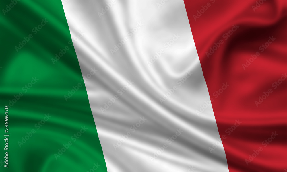Flag of Italy Italien Fahne Flagge Stock Illustration