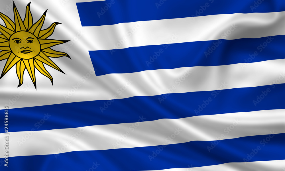 Fototapeta premium Flag of Uruguay Fahne Flagge