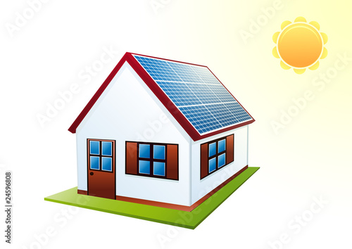 Wallpaper Mural Casa con Pannelli Solari 2 Torontodigital.ca