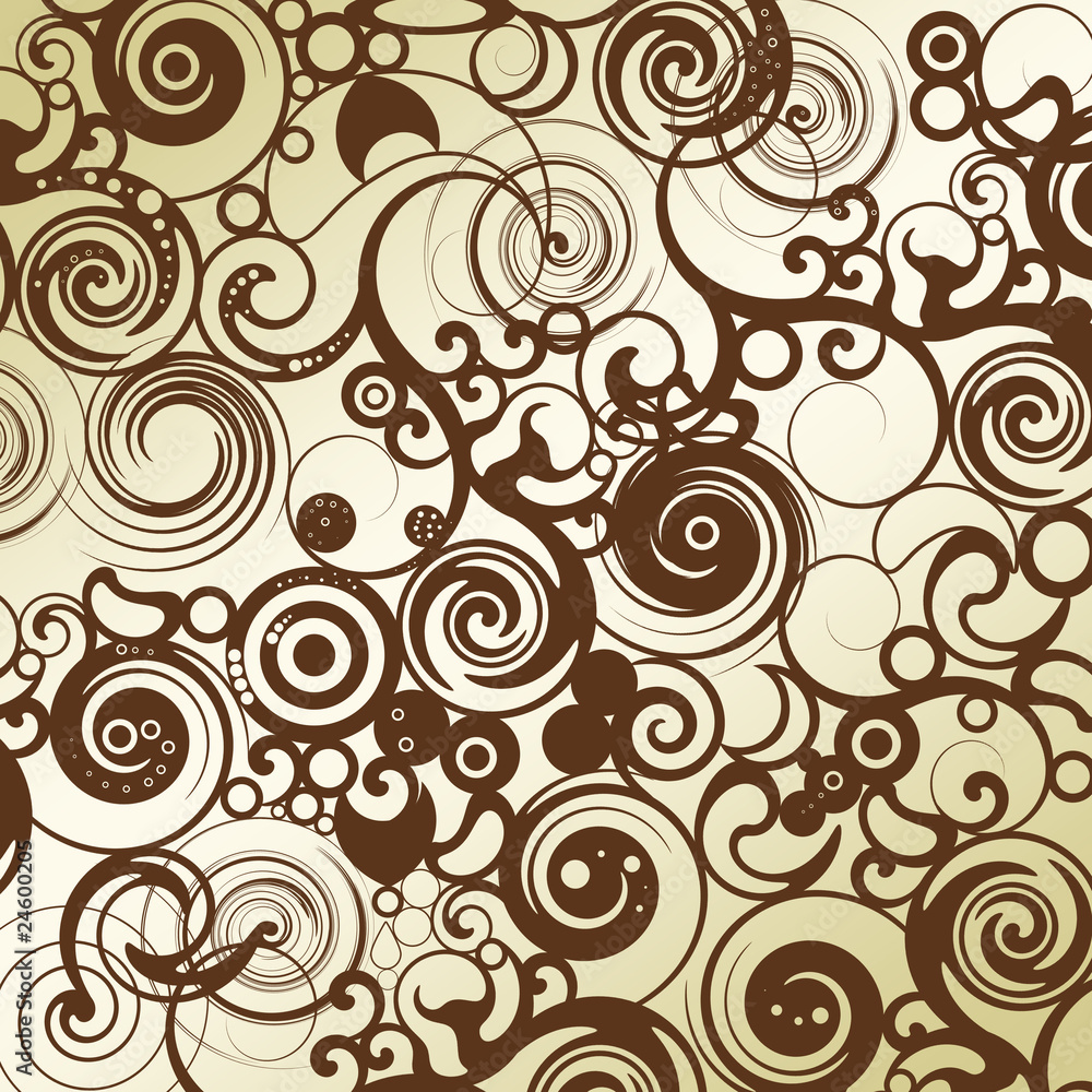 Obraz premium Floral Tapeten Muster braun