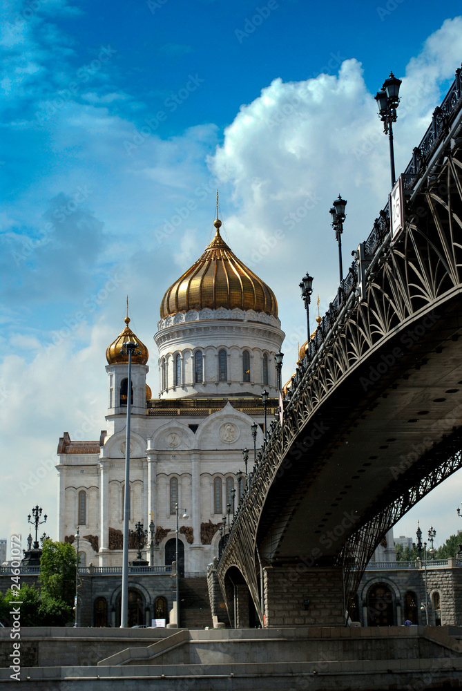 Pont du Christ Sauveur à Moscou - obrazy, fototapety, plakaty 
