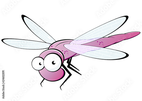 libelle cartoon lustig maskottchen insekt