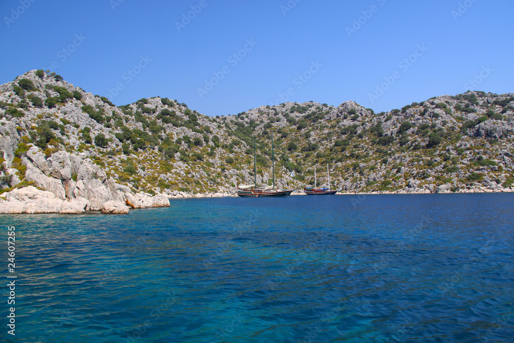 Rock and sea in Turkey