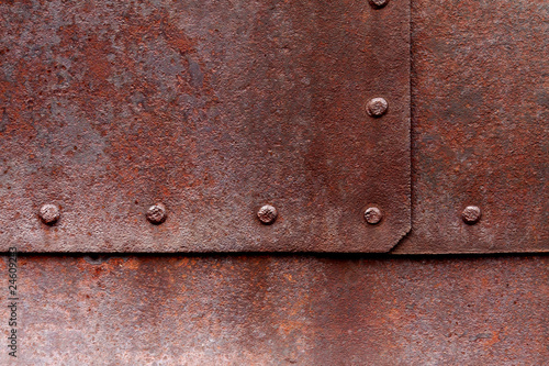 rusty small rivets