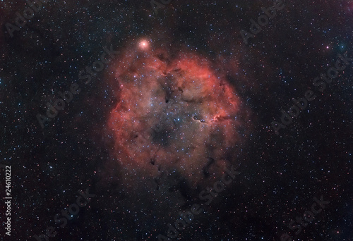 Hydrogen Nebula IC-1396. Mu Cephei red supergiant star. photo