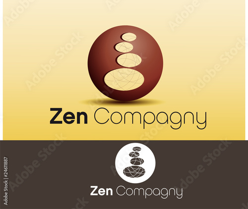 logo vecteur, phère et galet, business zen