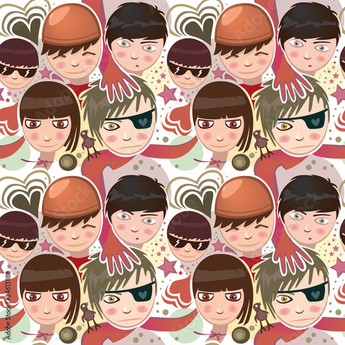 Texture de personnages, vecteur