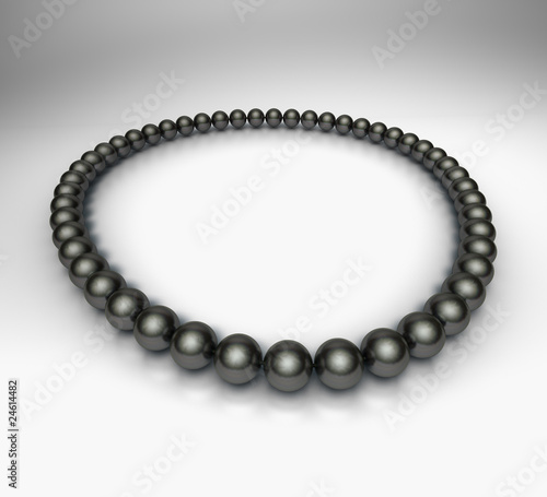 necklace out of black pearls