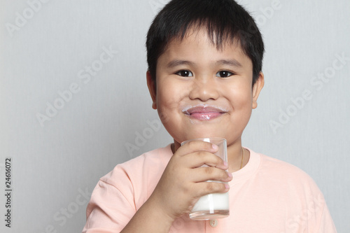 boy with milk mustache