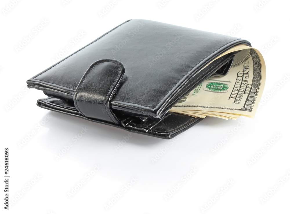 Dollars in male purse