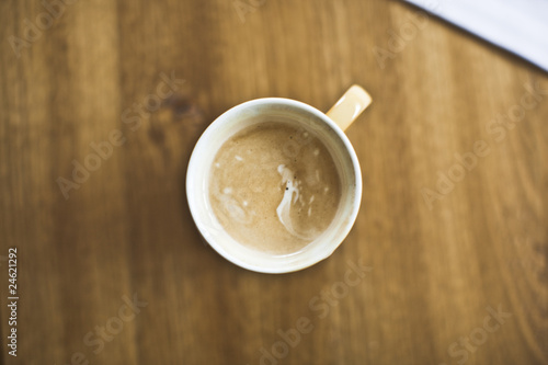 kaffeetasse von oben querformat