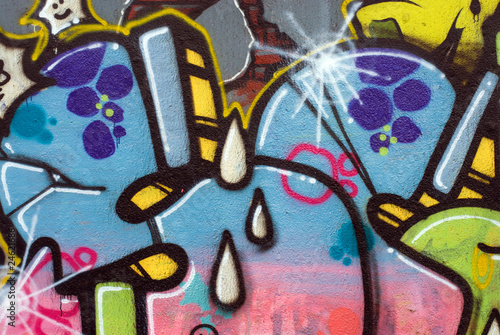 Graffiti with drops