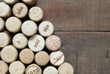 Wine Corks On Wood