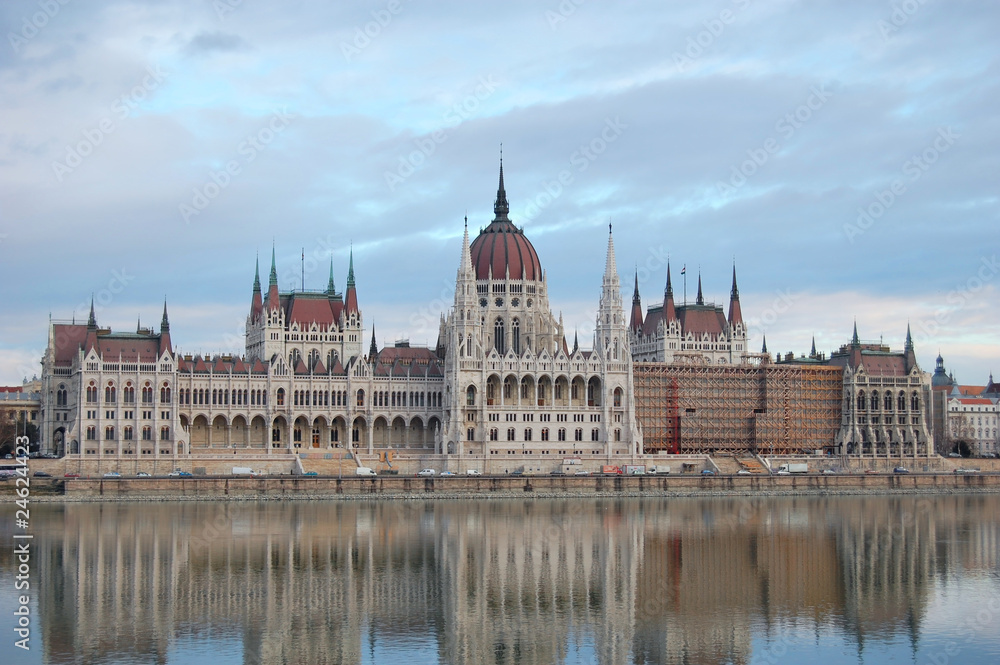 Parliament Building and River Danube - Budapest, Hungary
