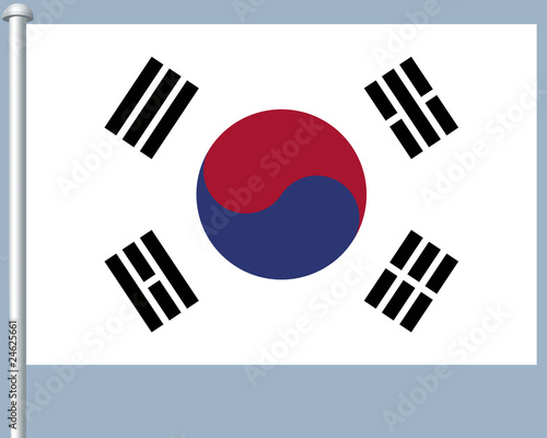 Flaggenserie-Ostasien-Suedkorea