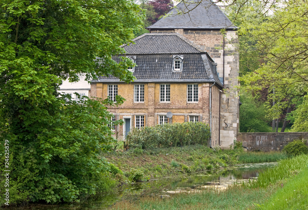 Schloss Dyck, Wasserschloss, Burggraben Schloss Dyck, Wasserschloss, Burggraben