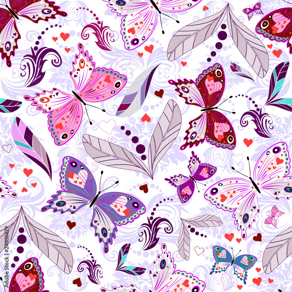 White seamless valentine pattern White seamless valentine pattern