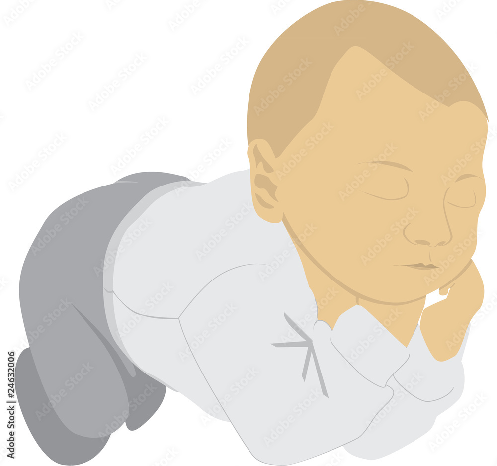 sleeping child dreaming - illustration sleeping child dreaming - illustration