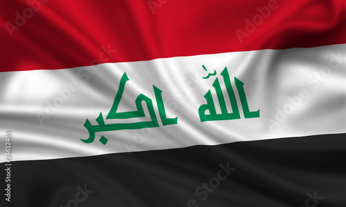 Flag of Iraq Irak Fahne Flagge Stock Illustration