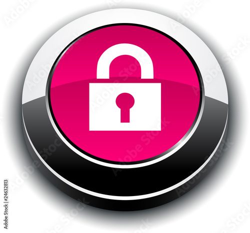 Padlock 3d round button. Free Download Padlock 3d round button. - GFXLoad