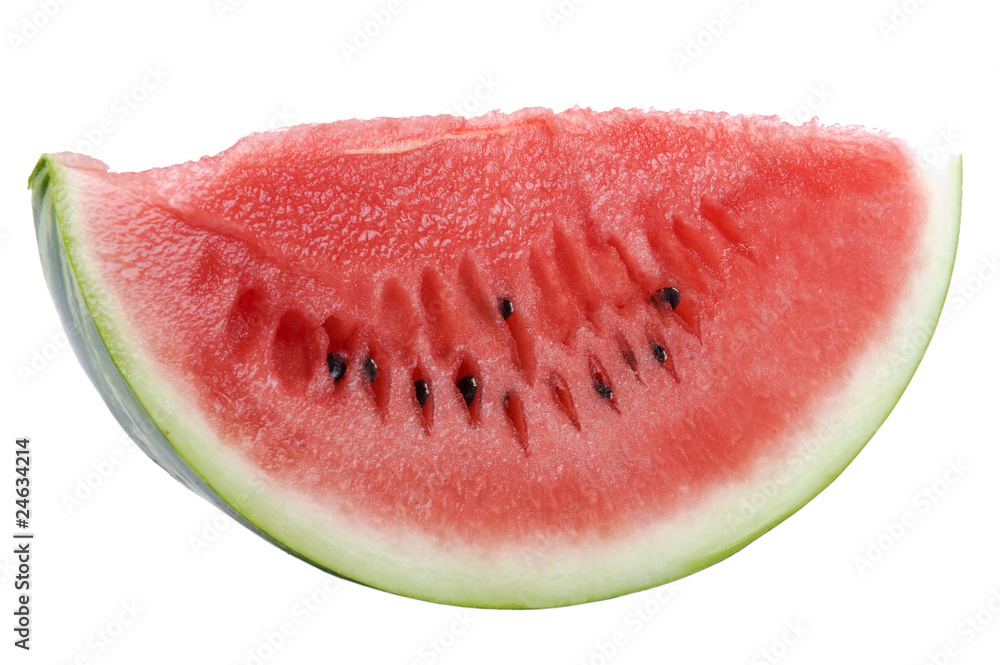 Cutting watermelon on white Cutting watermelon on white