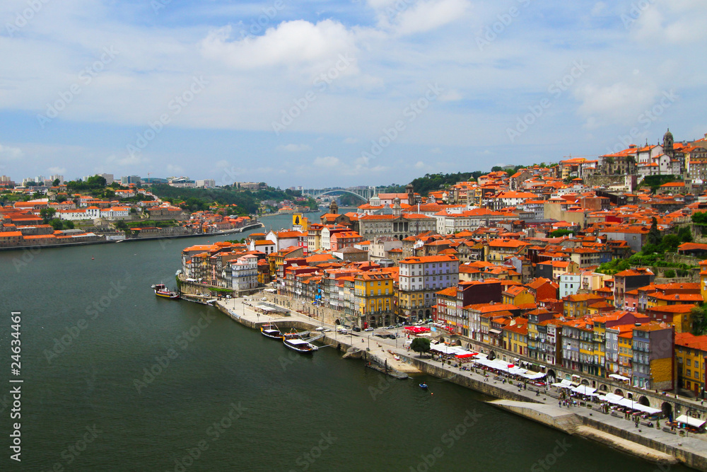 Cityscape of Porto and Douro river in  Portugal