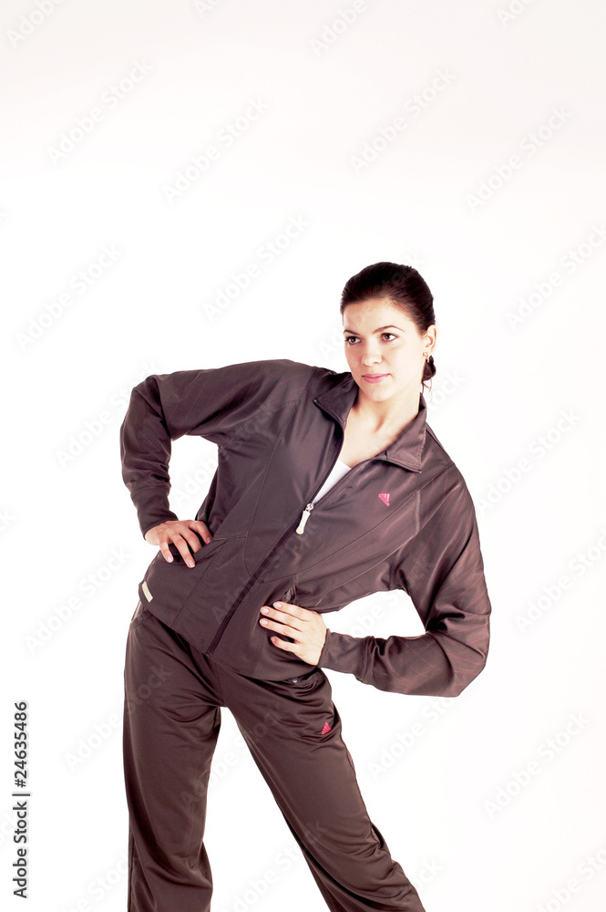 Young pretty girl doing stretching Young pretty girl doing stretching