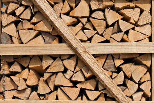 Holz Stapel für Brennholz photo