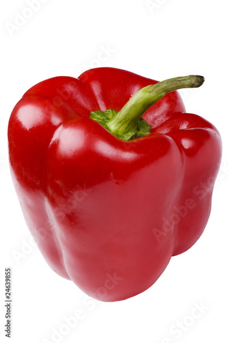 Colored pepper isolated on white
