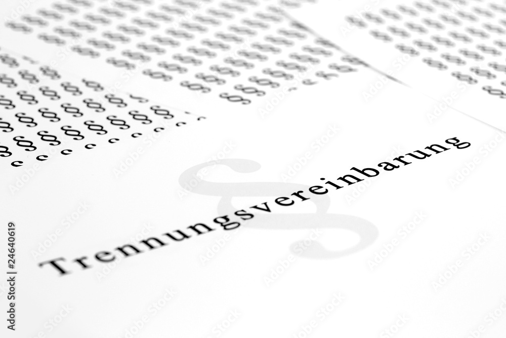 Fototapeta premium Paragraphen Dschungel - Trennungsvereinbarung