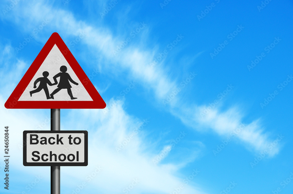 Photo realistic 'back to school' sign, with space for your text Photo realistic 'back to school' sign, with space for your text